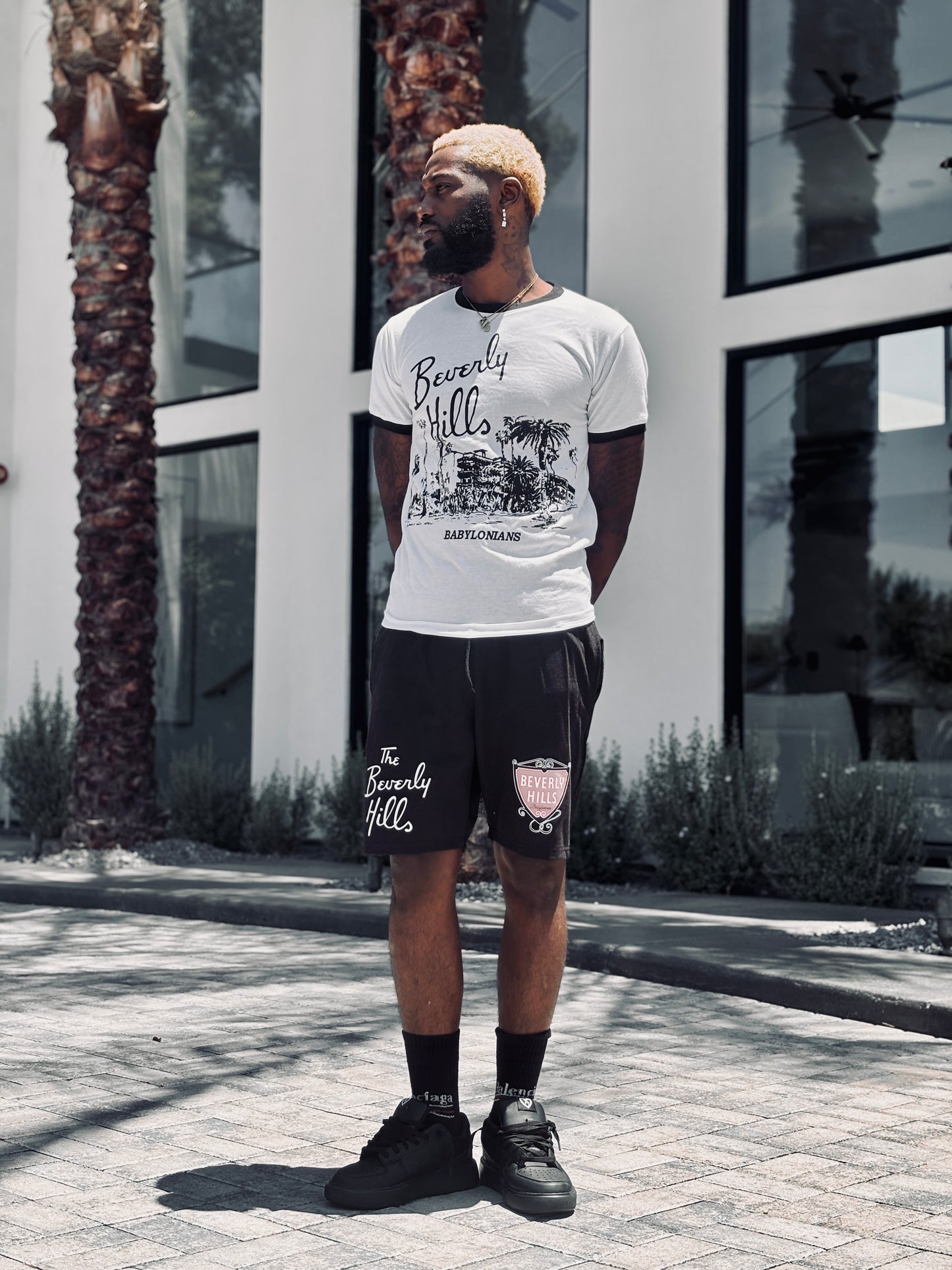 Babylonians “Beverly Hills Collection” Ringer Tee B/W