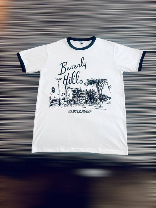 Babylonians “Beverly Hills Collection” Ringer Tee B/W